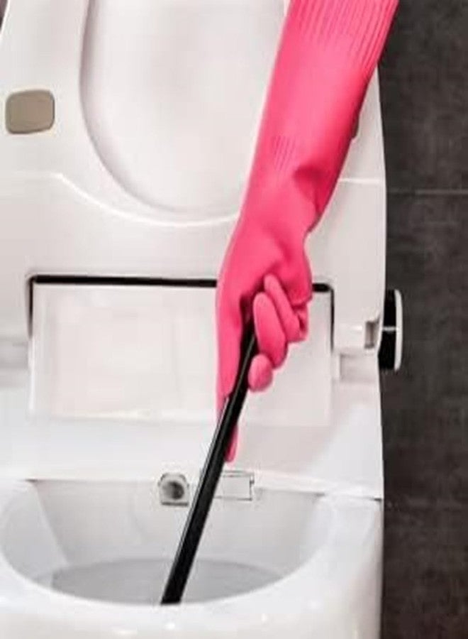 MPR4 -15 Inch Reusable Rubber Gloves | Heavy Duty | Hand Gloves For Dishwashing | Gardening | Kitchen, Cleaning Non-Slippery kitchen | Long Elbow Length1 Pair (Red) (Pink,) - Image 3